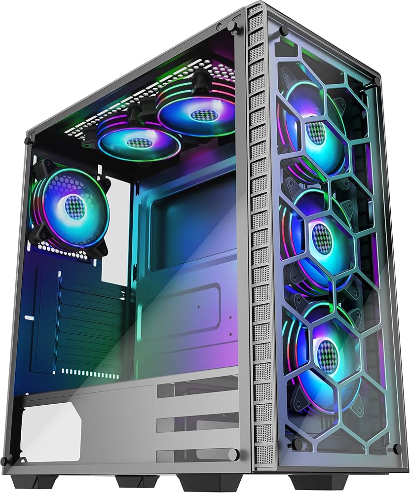 Amazon.co.jp: MUSETEX ATX ミッドタワー PC ゲーミングケース - RGB