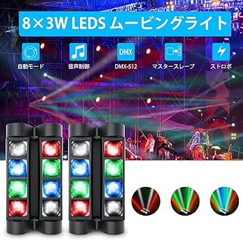 Amazon.co.jp: BETOPPER ムービングライト 8x3W RGBW LED ステージ
