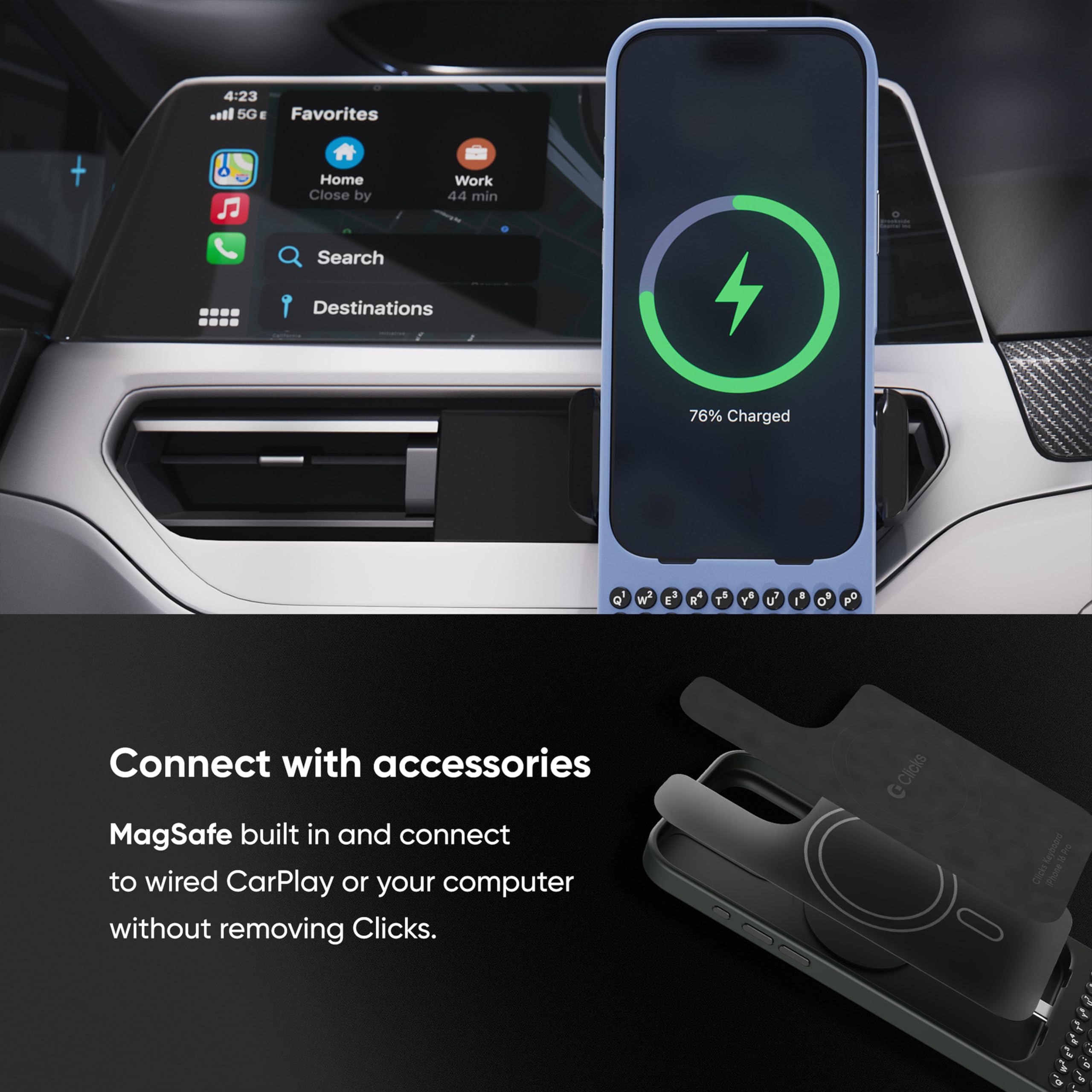 Amazon.com: Clicks Keyboard for iPhone 16 Plus – Keyboard Case for