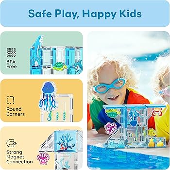 Amazon.com: PicassoTiles 26pcs Magnetic Tiles Magnet Tile Building
