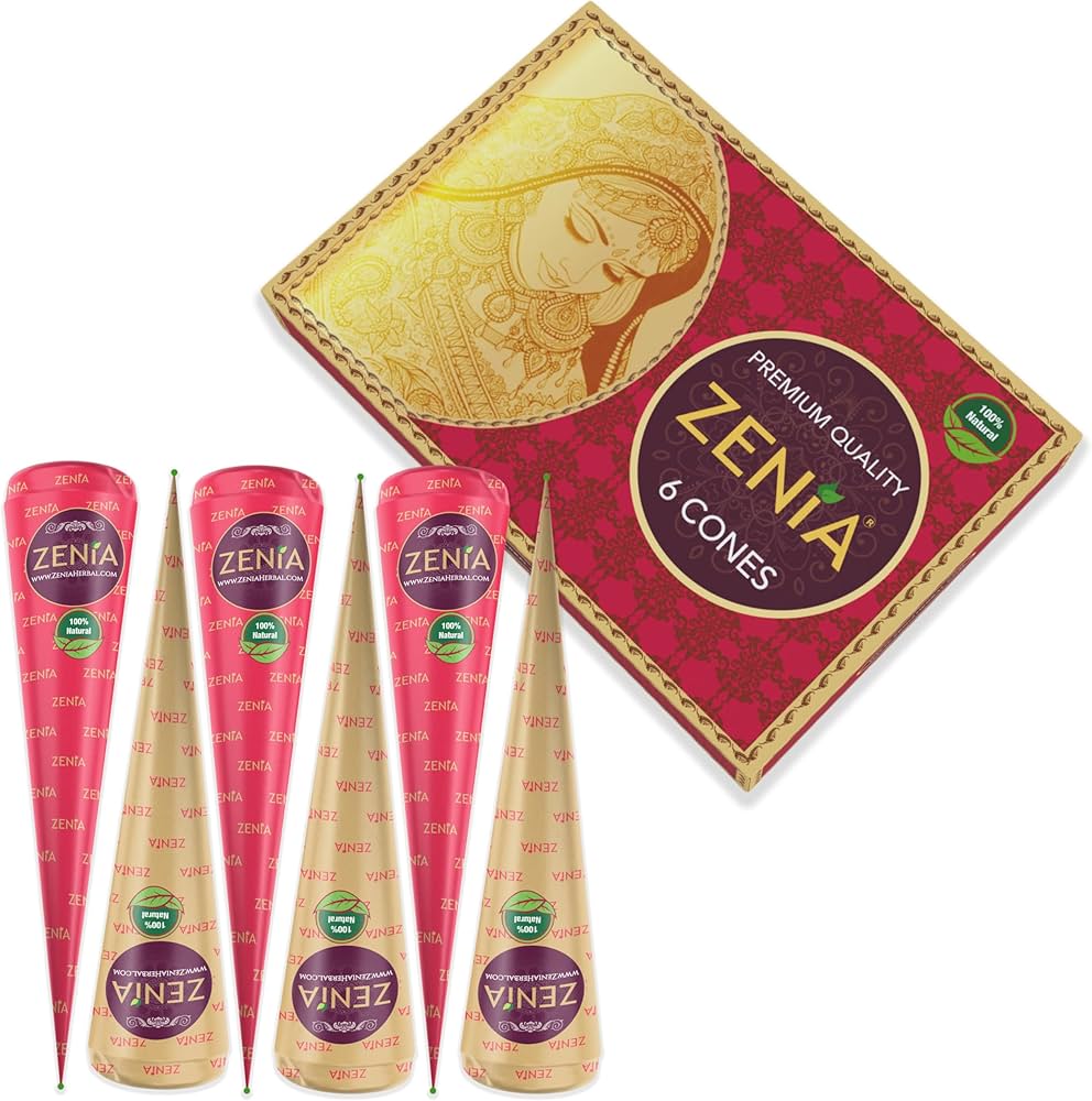 Amazon.com : Zenia 6 Pack 100% Natural Ready to Use Henna Paste