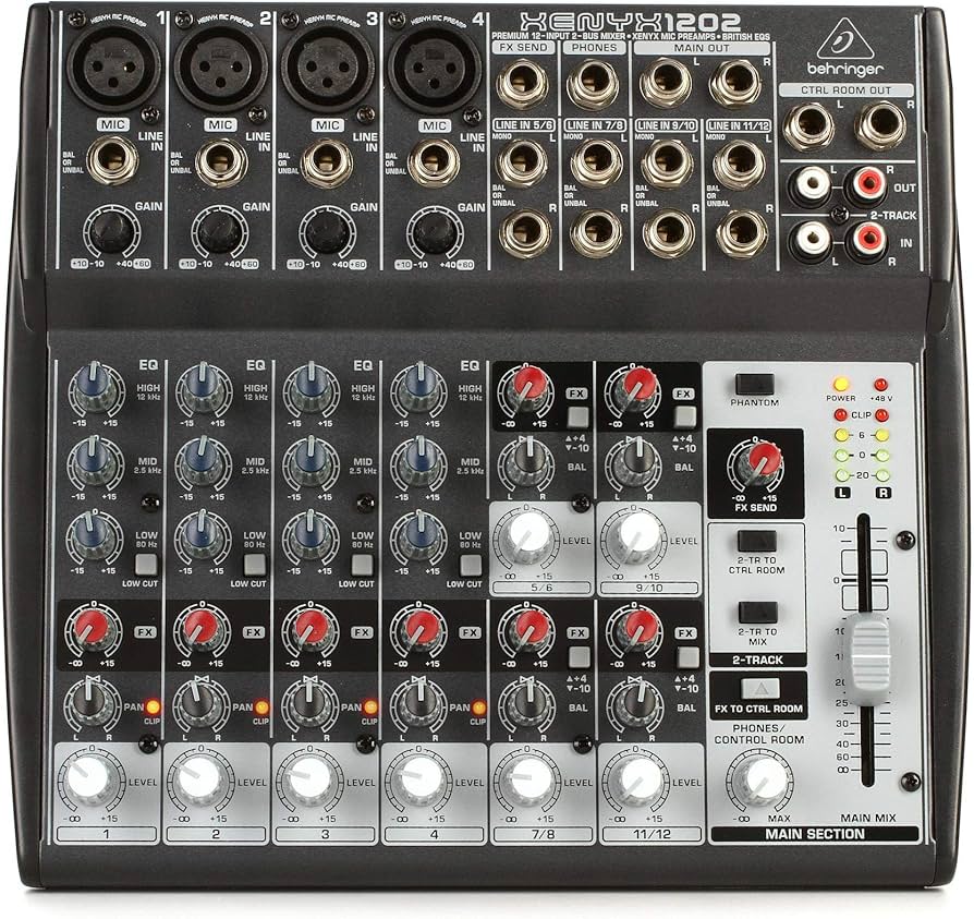 Amazon.com: Behringer Xenyx 1202 Premium 12-Input 2-Bus Mixer With