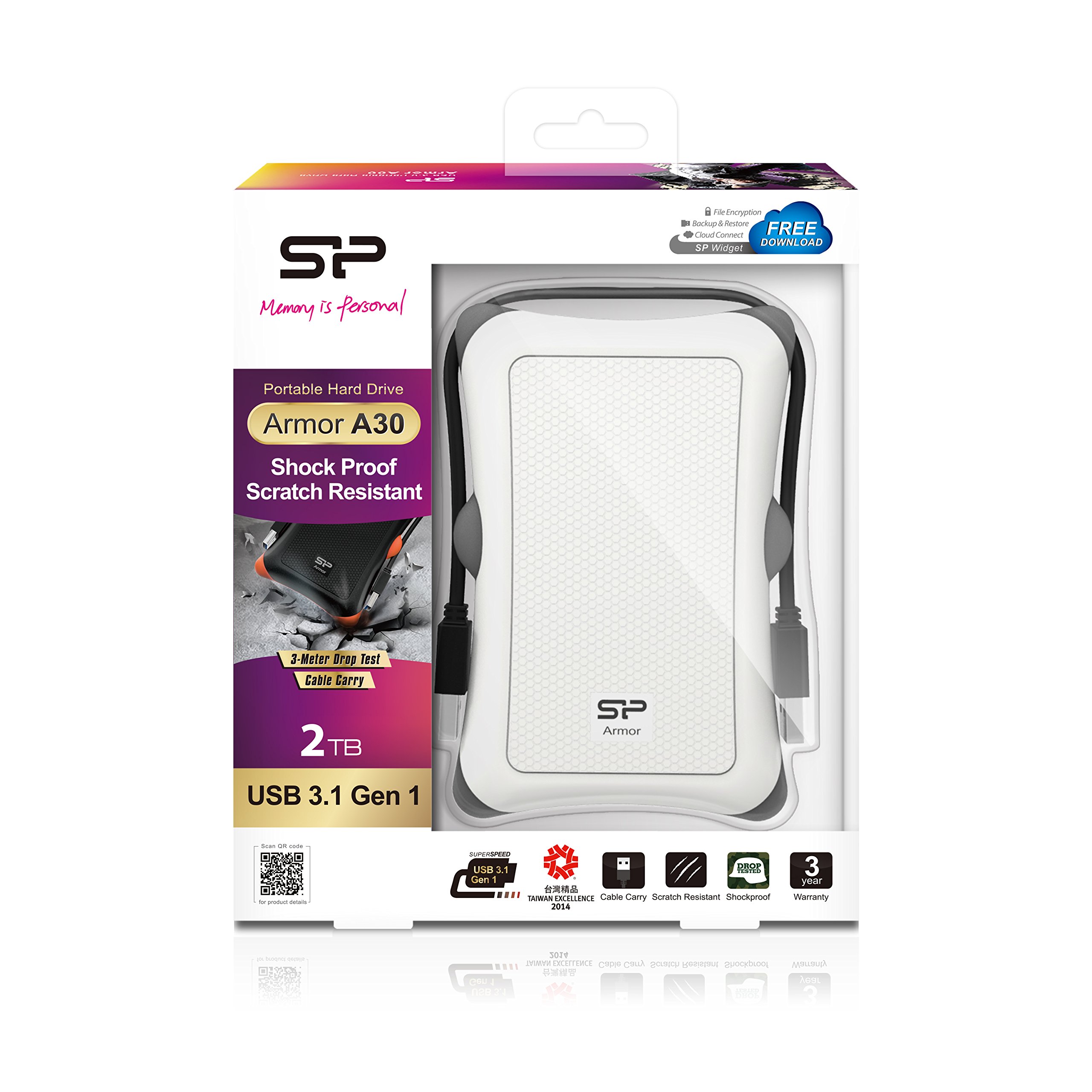 Amazon | Silicon Power Armor A30 USB3.0/2.0ポータブルHDD 2TB
