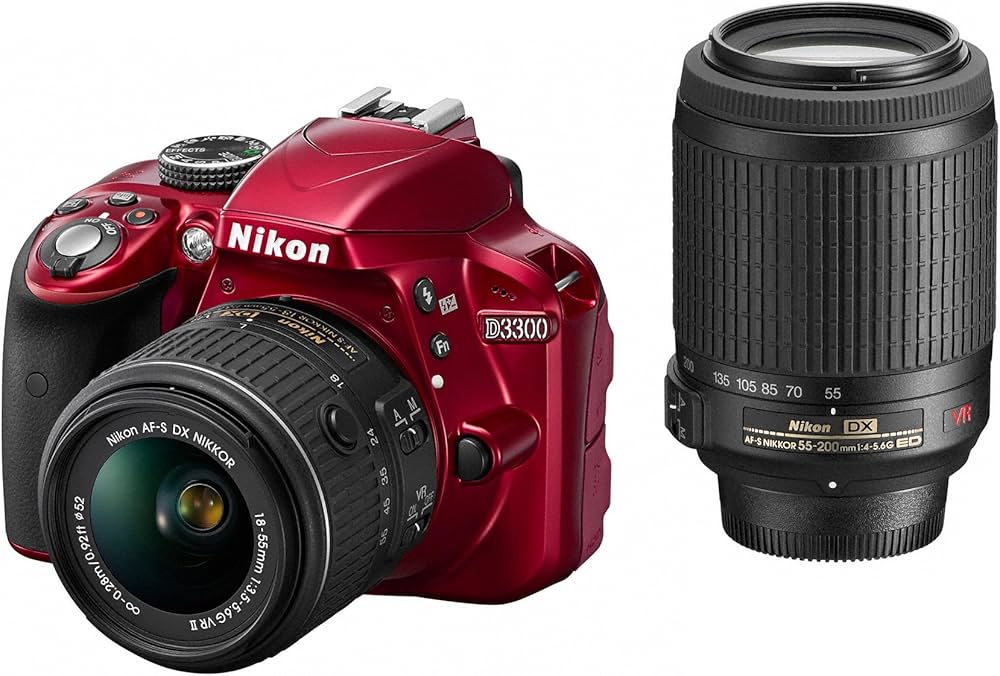 Amazon.co.jp: Nikon DSLR Camera D3300 Double Zoom Kit, Red