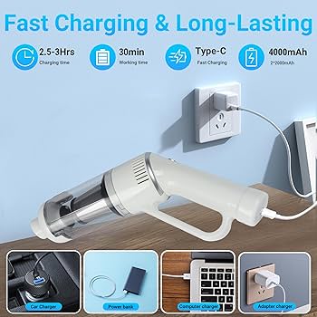 Amazon | 【2024 ハンディ掃除機-16000PA強力吸引】 コードレス