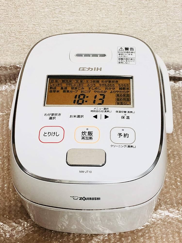 Amazon | 象印マホービン 炊飯器 5.5合 ホワイト NW-JT10-WA | 象印