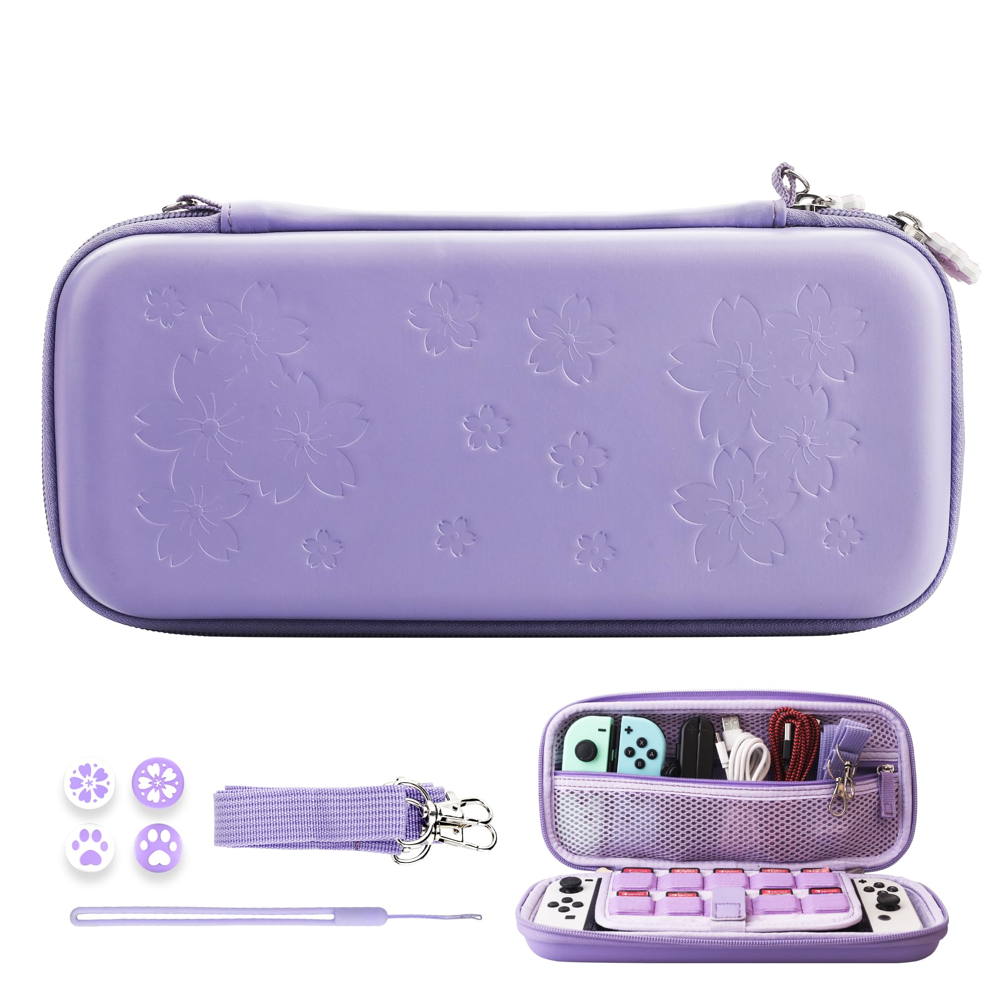 Amazon.com: HYPERCASE Purple Carrying Case for Nintendo Switch or