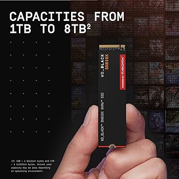 WD_Black SN850X 2TB NVMe SSD - M.2 2280, Up to 7,300 MB/s Read