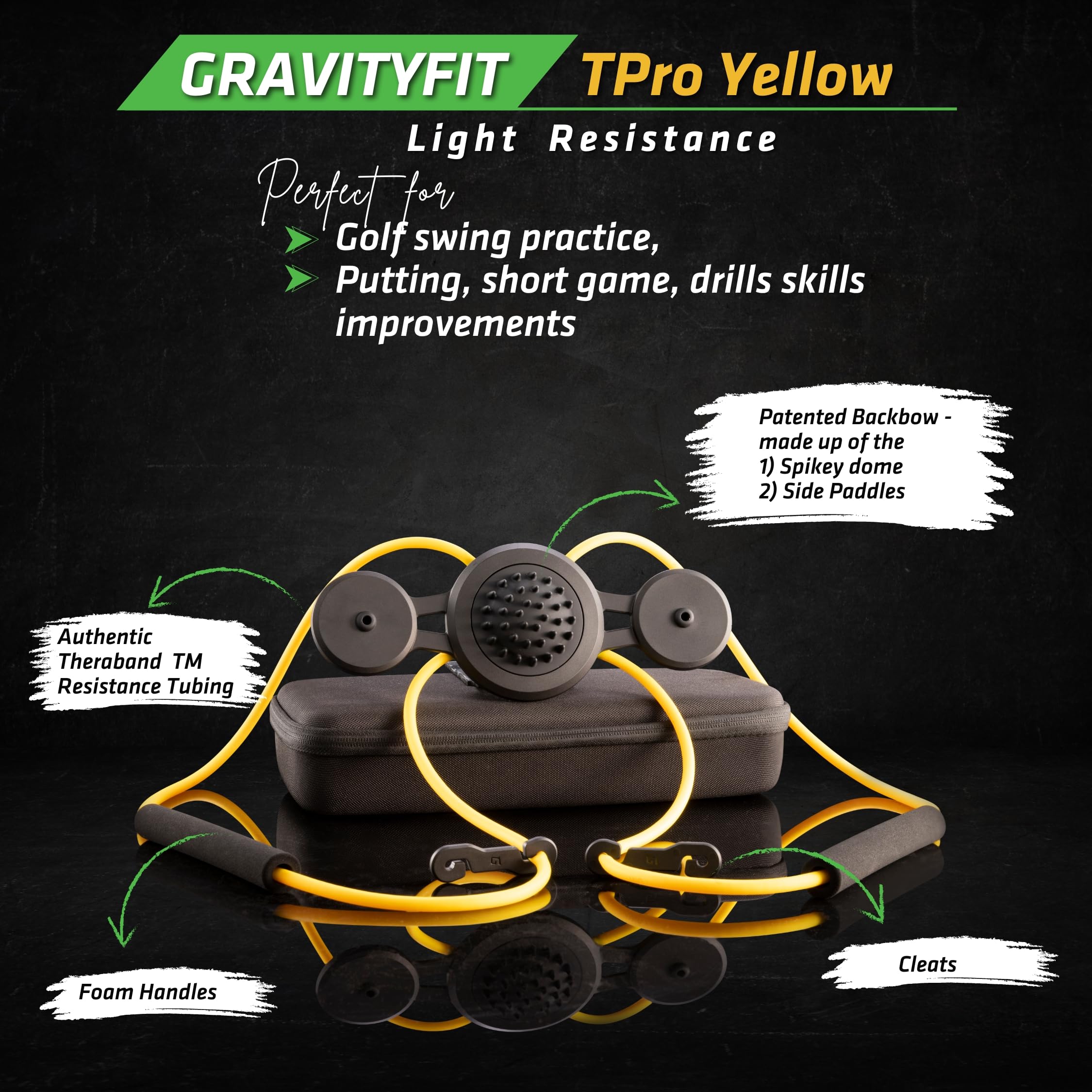 Amazon | GravityFit ゴルフ TPro 黄色いバンド付き (軽い抵抗