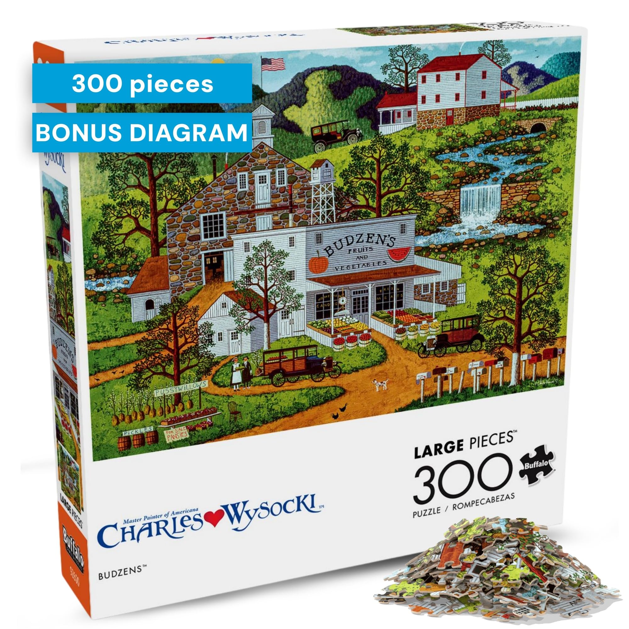 Amazon.com: Buffalo Games Oversize Puzzle – Budzen's by Charles
