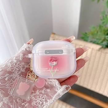 PHOEACC Cute Airpod Gen 3 Case (NOT Fit Airpod Pro) Romantic Rose