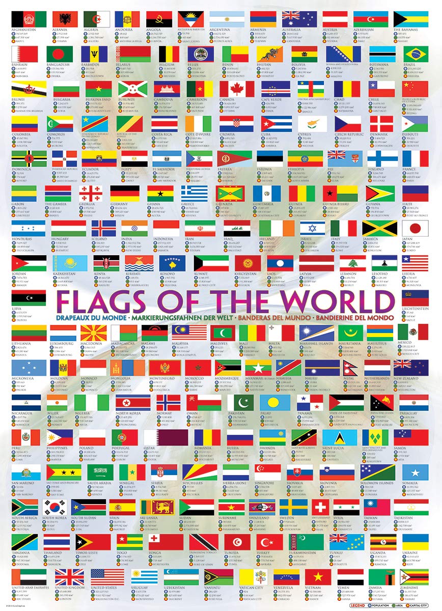 Amazon.com: EuroGraphics Flags of The World Puzzle (1000-Piece