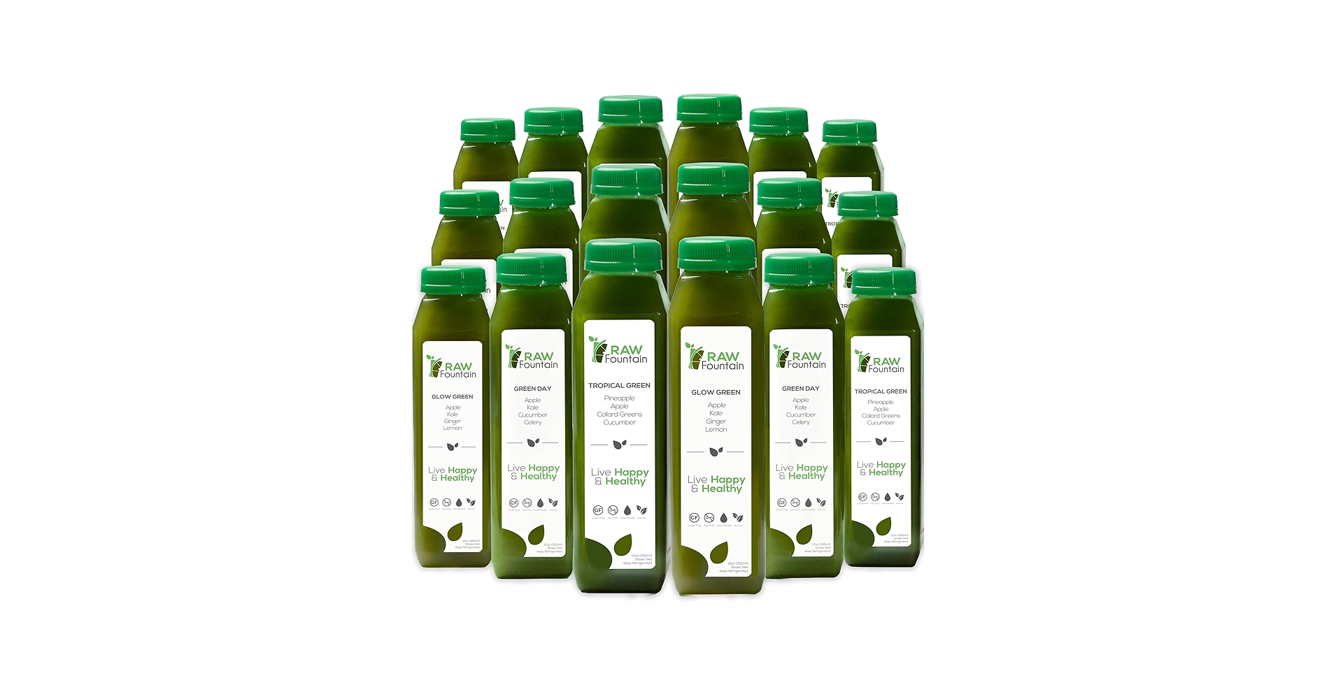 Amazon.com : 3 Day Green Juice Cleanse by Raw Fountain, All