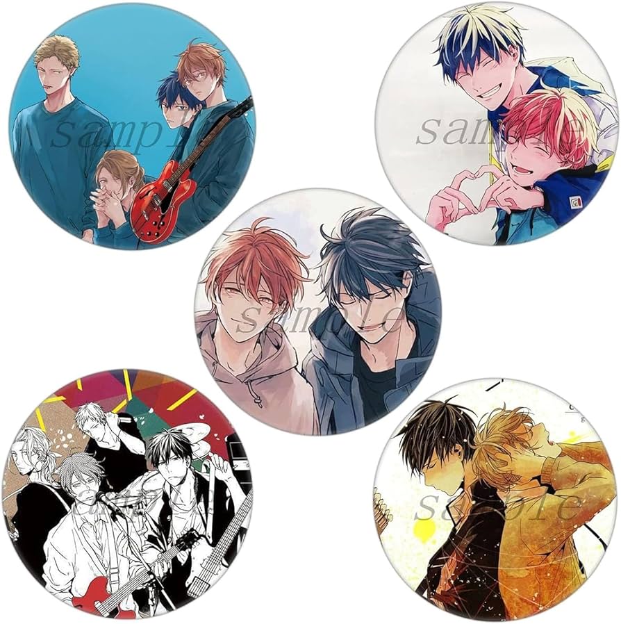 Amazon.co.jp: ギヴン 柊 バッジ 上ノ山立夏 佐藤真冬 中山春樹 梶秋彦