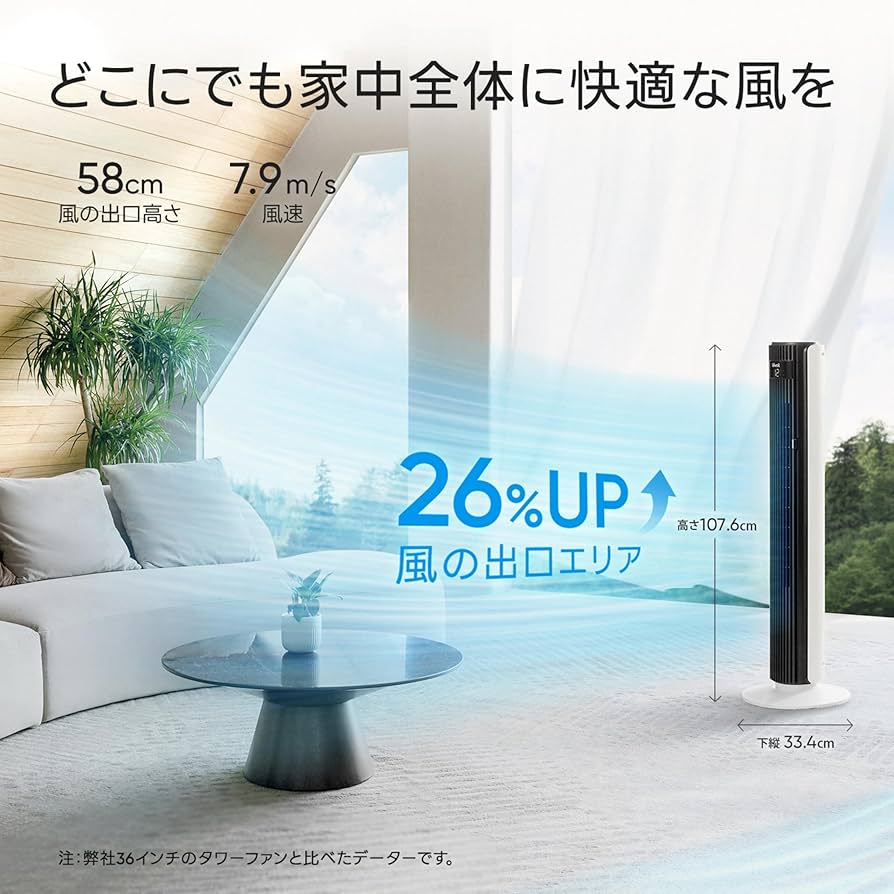 Amazon | 【節電対策】Levoit (レボイト) 扇風機 タワーファン 静音 DC