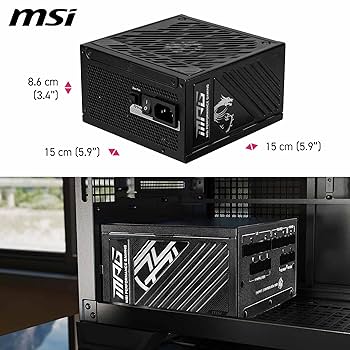 Amazon | MSI MPG A1250GS PCIE5 PC電源ユニット 1250W ATX3.1/PCIe