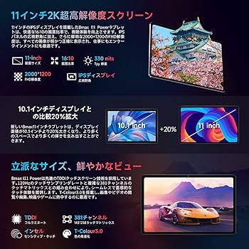 Amazon.co.jp: 【タブレット 10インチ以上2024新登場】Bmax 11インチ