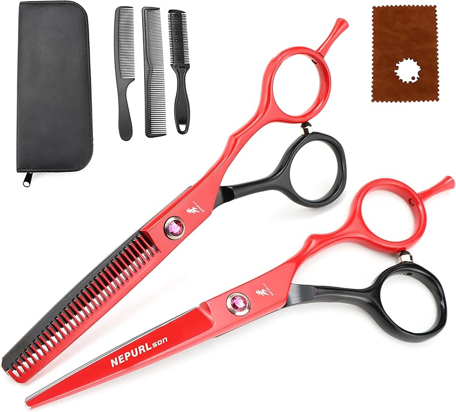 Amazon.co.jp: ペットヘアハサミ、NEPURLsonハイエンドプロ美容師5.5