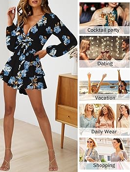 Amazon.com: Relipop Women's Romper Floral Print V Neck Baggy