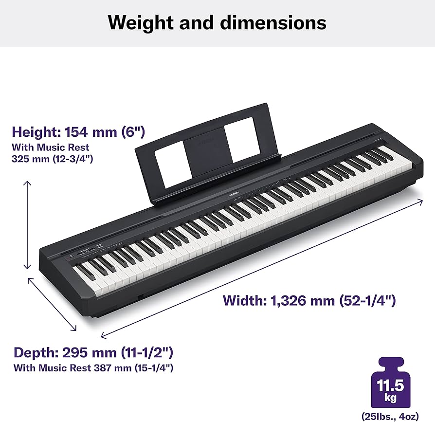 Amazon | Yamaha P45, 88-Key Weighted Action Digital Piano (P45B