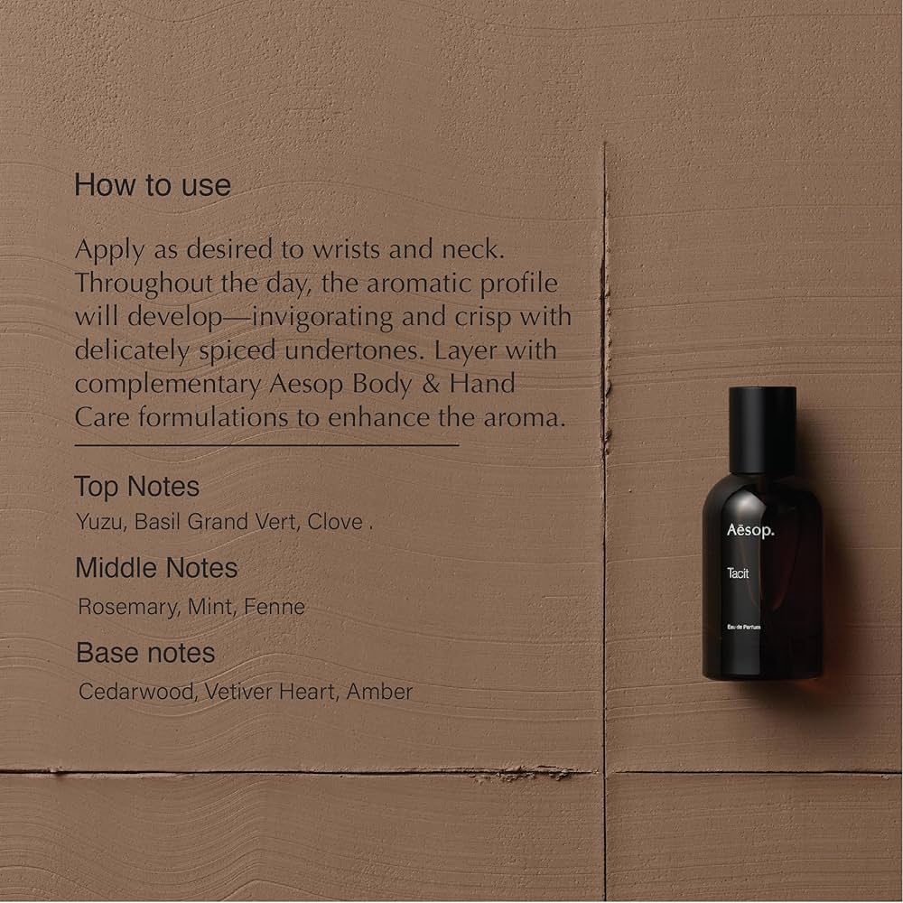 Amazon.com : Aesop Tacit Eau de Parfum | Yuzu, Vetiver, and Basil