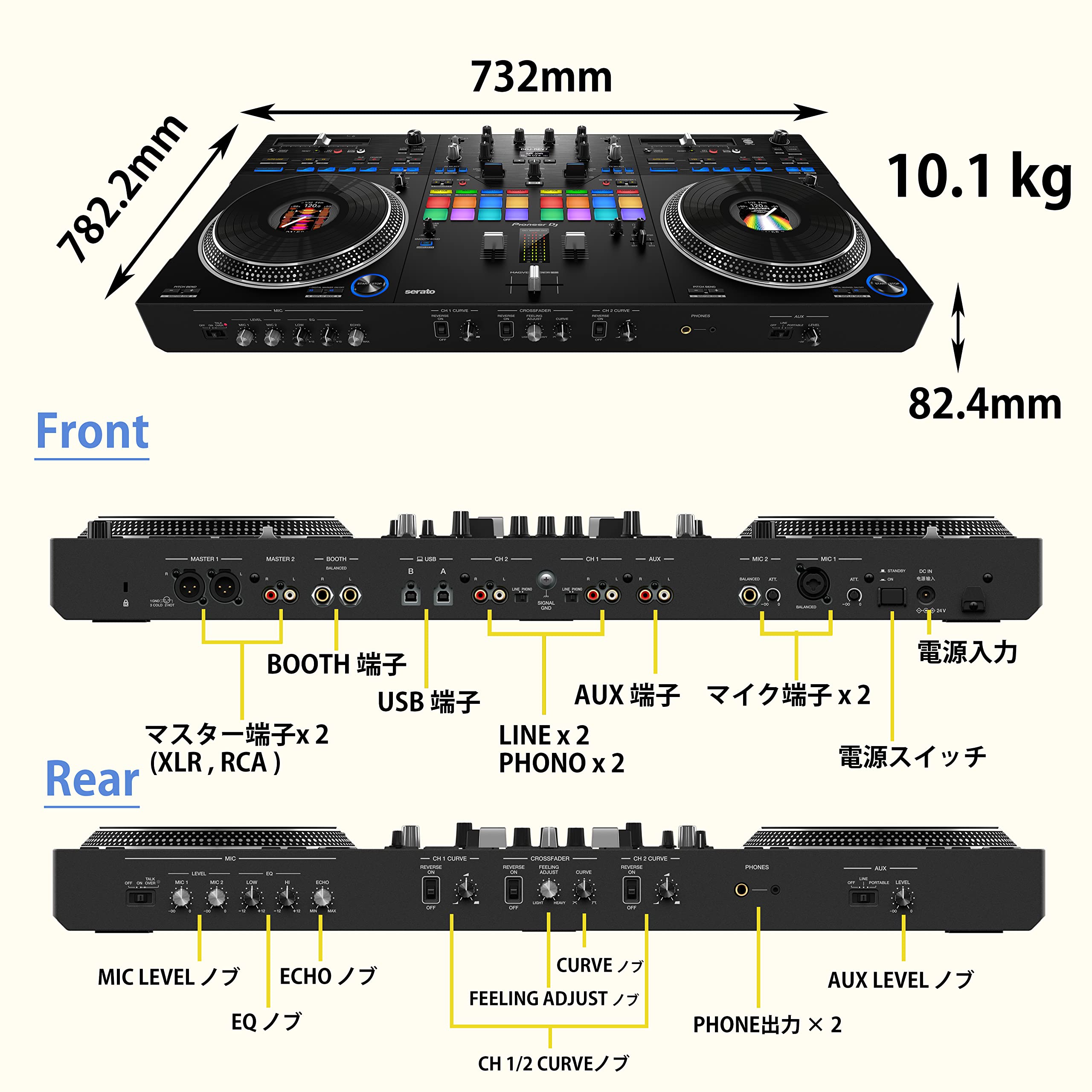 Amazon | Pioneer DJ Serato DJ Pro対応 スクラッチスタイル 2ch