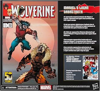Marvel Legends Series Logan vs Sabretooth, Wolverine 50th