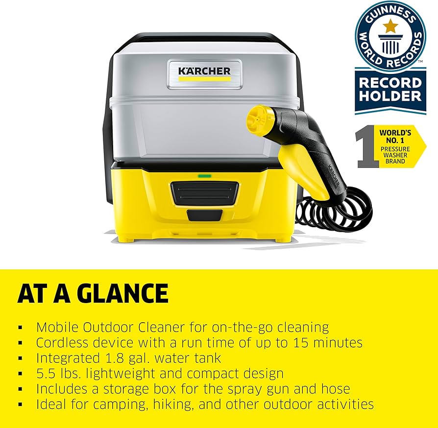 Amazon.com : Kärcher OC 3 Plus Mobile Outdoor Cleaner, 1.8 gal