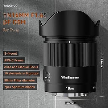 Amazon.co.jp: YONGNUO YN16MM F1.8S DA DSM AF/MF APS-Cフレーム 広角