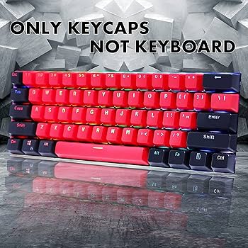 Amazon.co.jp: GTSP 61 レッドキーキャップ 60%キーキャップセット PBT