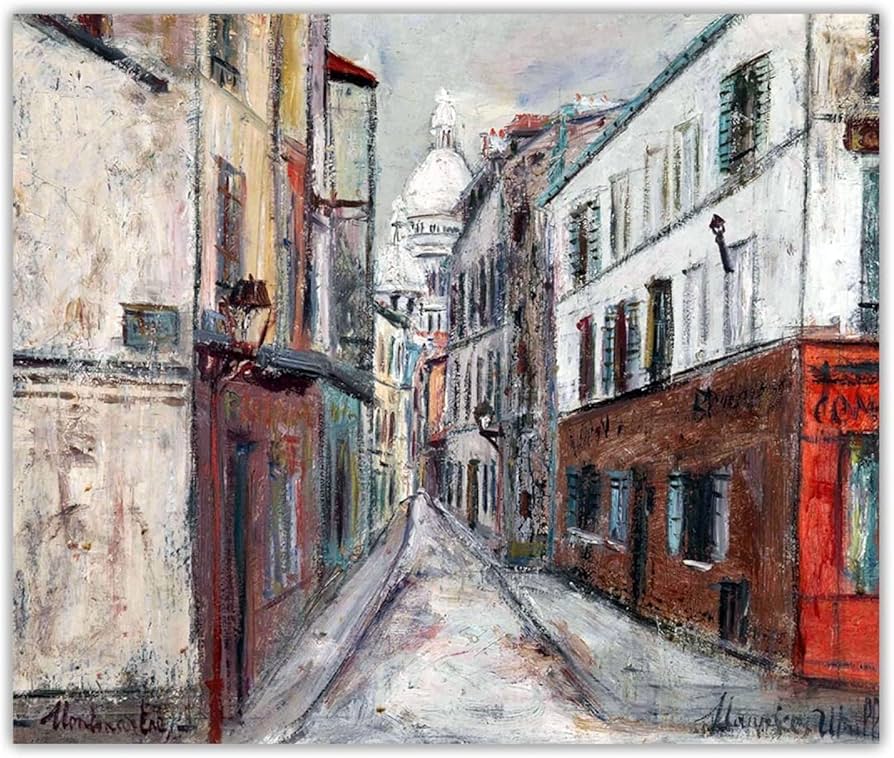 Amazon.co.jp: モーリスユトリロポスターストリートランドスケープ