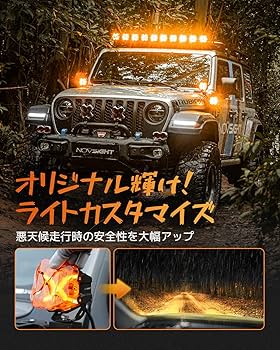 Amazon | NOVSIGHT 【X】シリーズ LED フォグランプ 爆光 オフロード