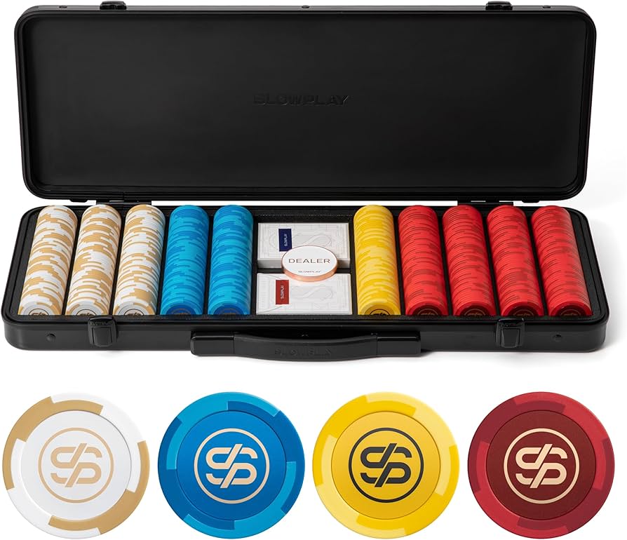 Amazon.com: SLOWPLAY Godel 14g Clay Poker Chips Set for Texas Hold