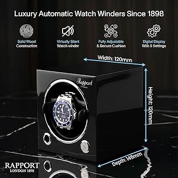 Amazon | Rapport London, EVO MKIII 自動巻き時計 ワインダー 1