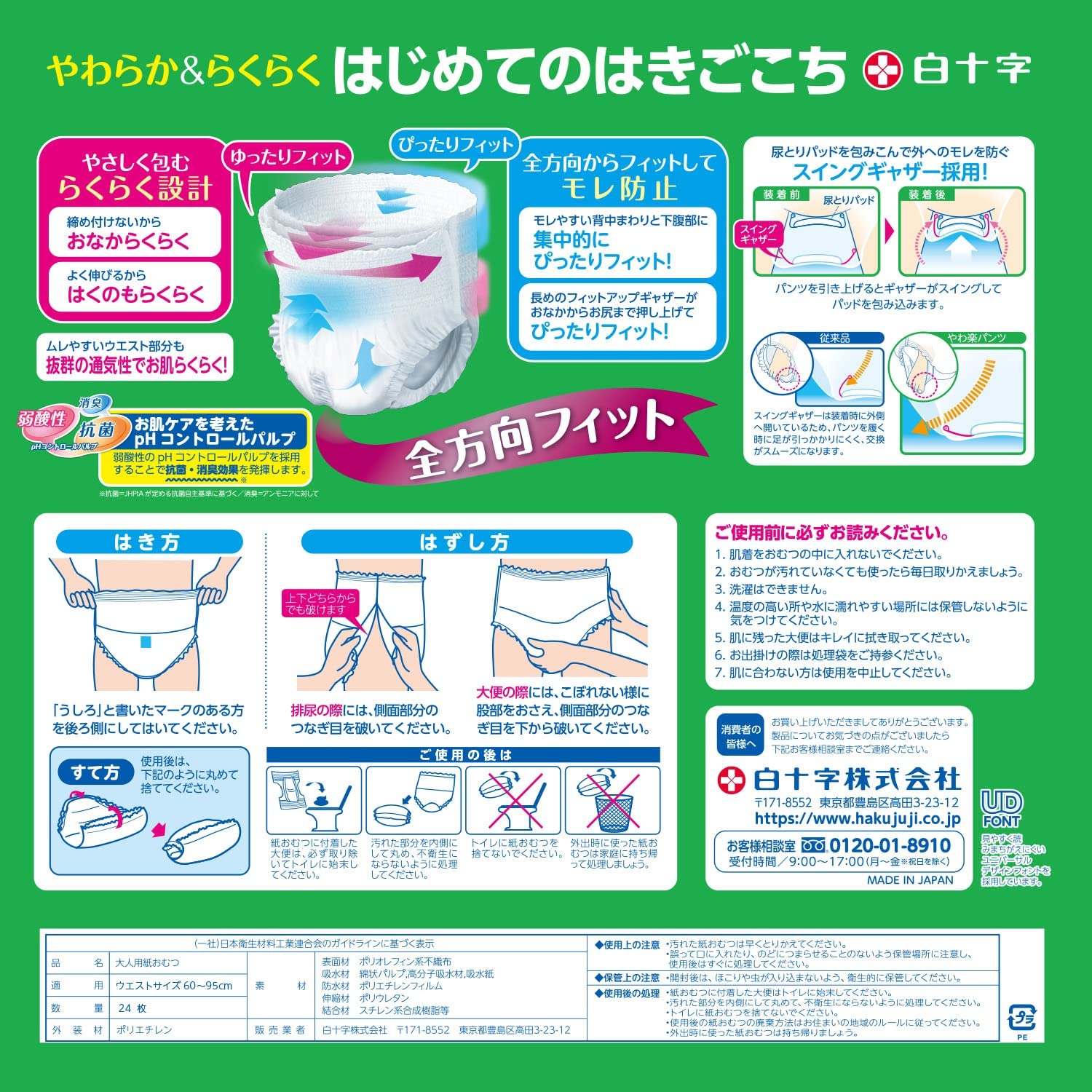 Amazon | サルバ うす型 やわ楽パンツ M~Lサイズ 24枚入 【ADL区分