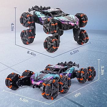 Amazon.com: NEXBOX Cool 8 Wheels Hand Controlled RC Stunt Car Toys