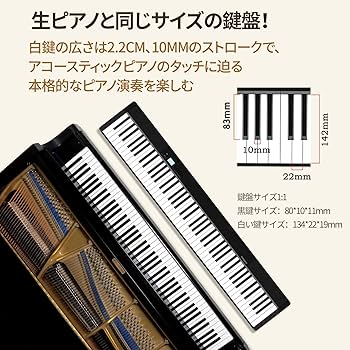 Amazon | TERENCE 電子ピアノ 88鍵盤 折りたたみ式 タッチレスポンス