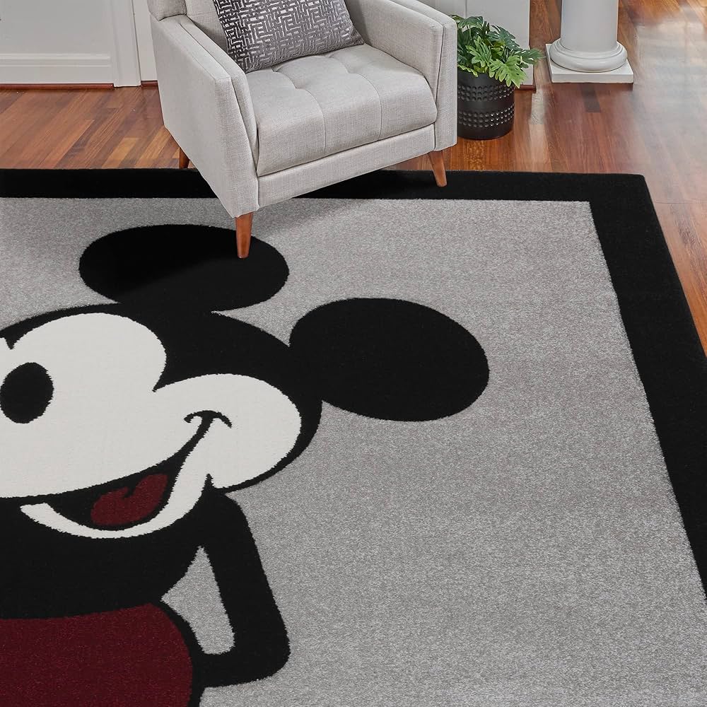Gertmenian Disney Mickey Mouse Rug Textured Home Decorations Play