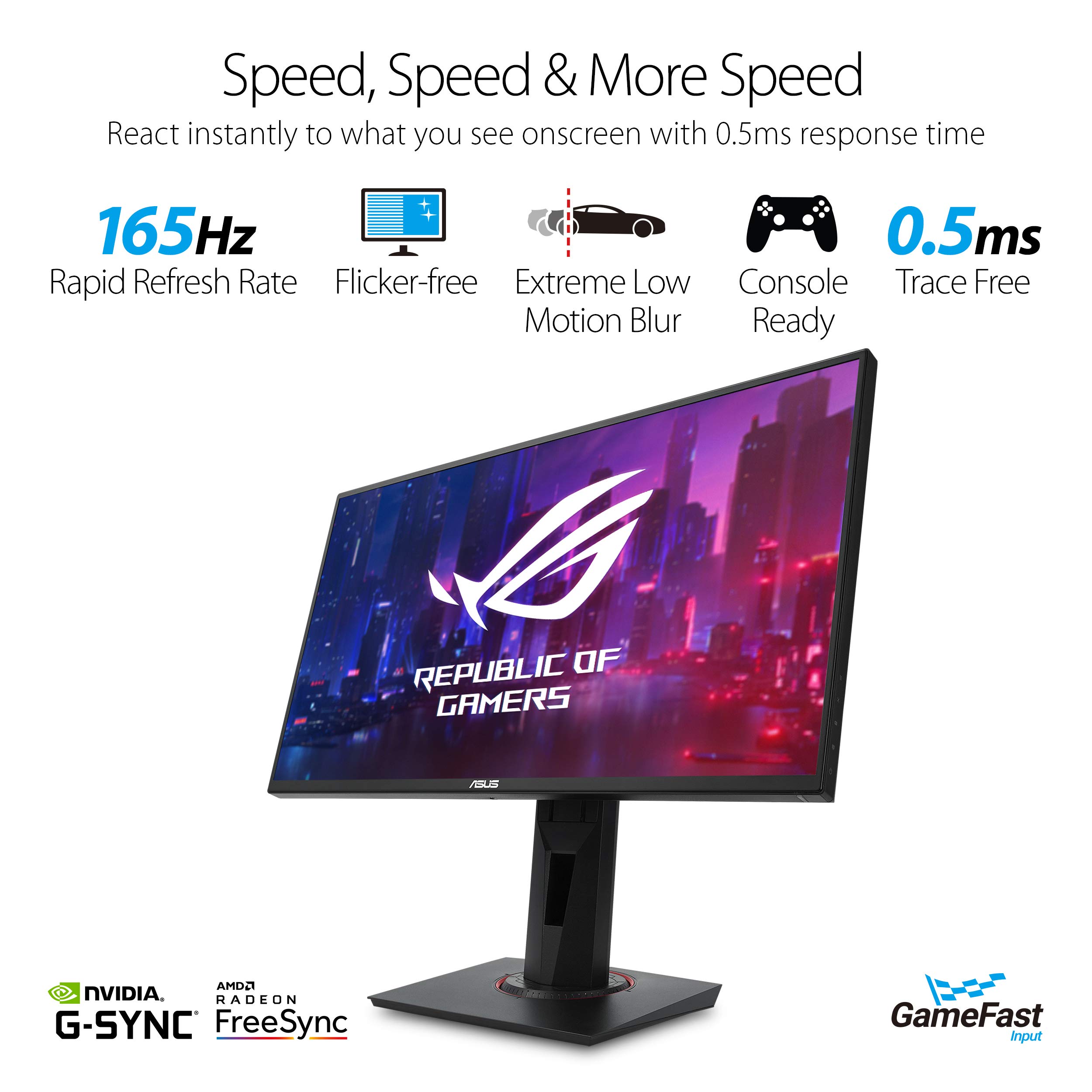 Amazon.co.jp: Asus VG258QR 24.5” Gaming Monitor 165Hz Full HD