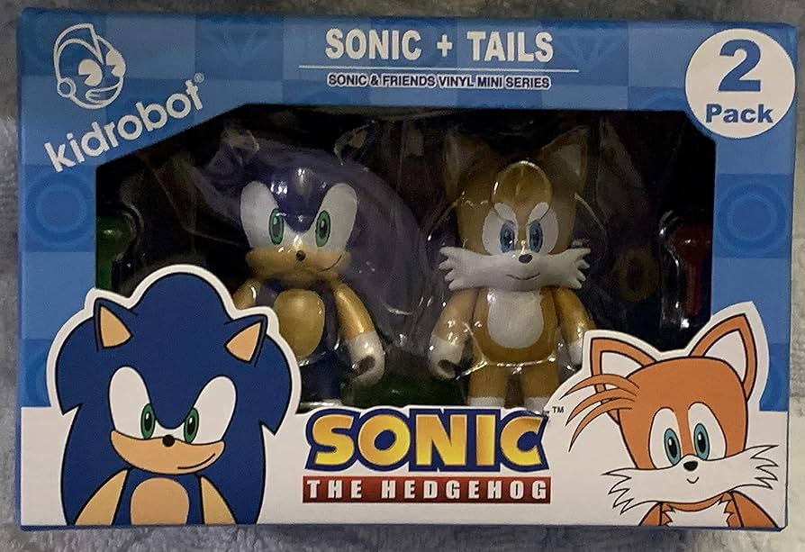 Amazon.com: Kidrobot Sonic the Hedgehog Sonic & Tails Vinyl Mini