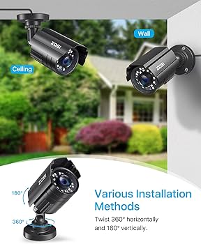 Amazon.co.jp: ZOSI 防犯カメラ屋外 1080P 230万画素 ahdカメラ