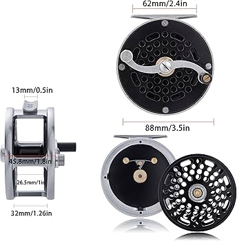 Amazon | フライフィッシングリール、重量7/8/9、直径88mm、クリック