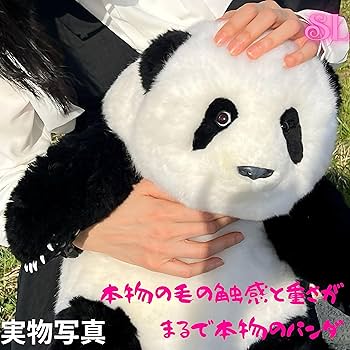 Amazon.co.jp: リアルパンダぬいぐるみ 全身ウール製 最高の手触り