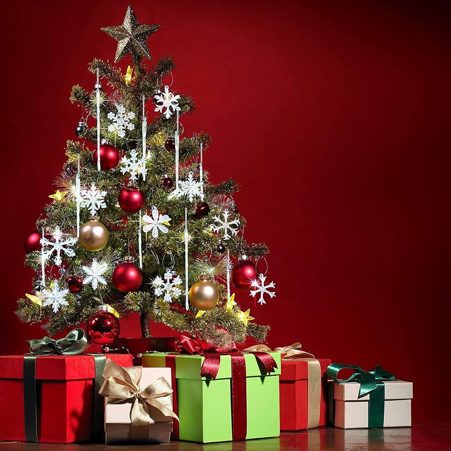 Amazon.co.jp: 4E's Novelyのガラス雪の結晶オーナメント 12個