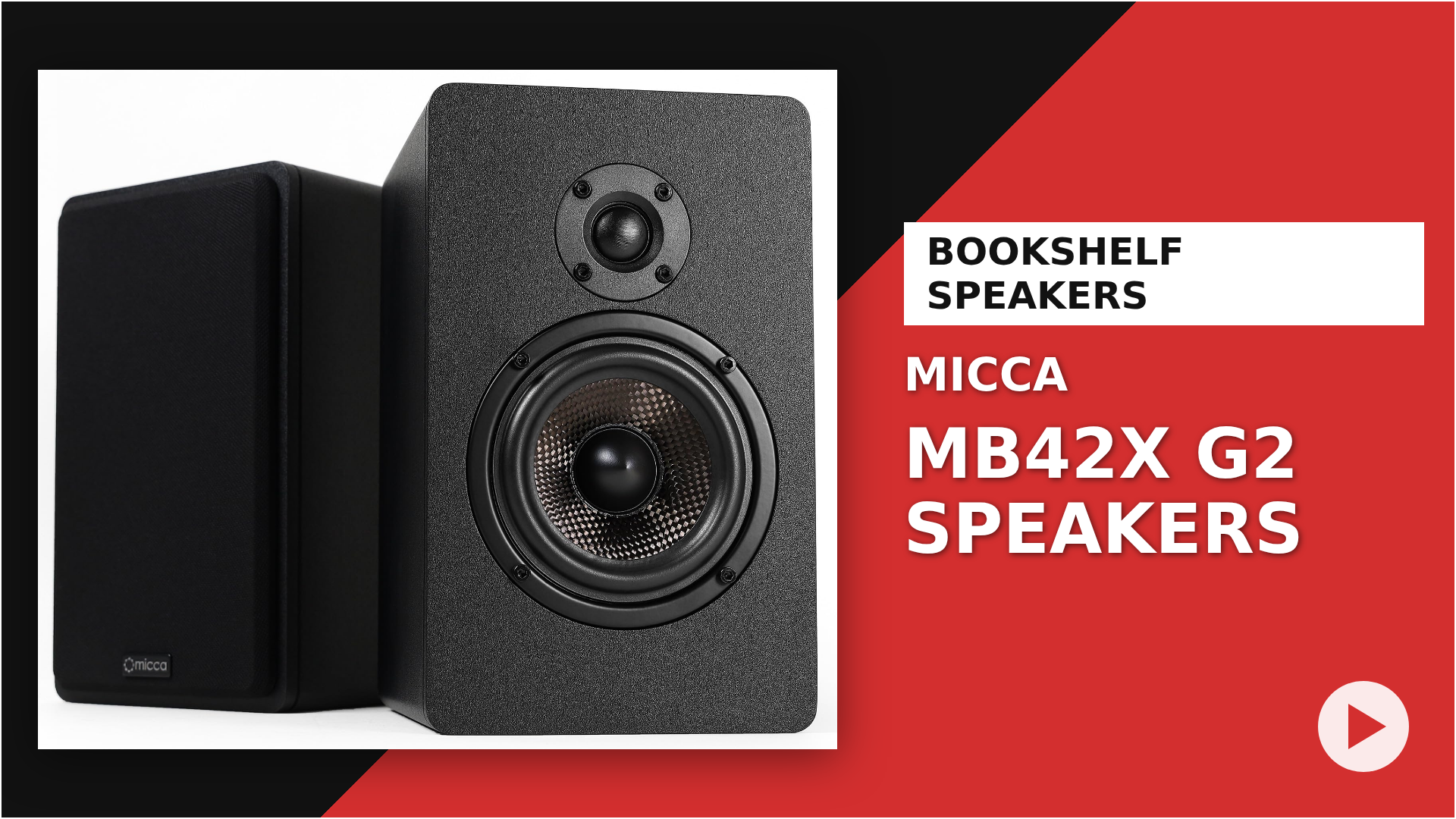 Watch Micca MB42X G2 Bookshelf Speakers, 2-Way ﹙Black, Pair﹚ on