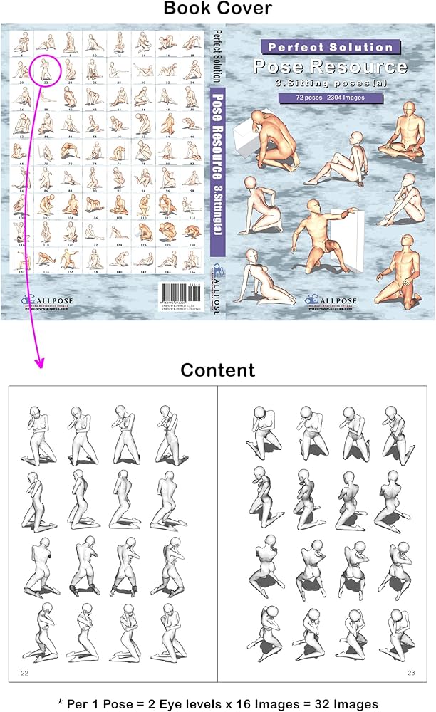 Amazon.co.jp: [Allposeブック] 3_座るポーズ(a)漫画 コミック