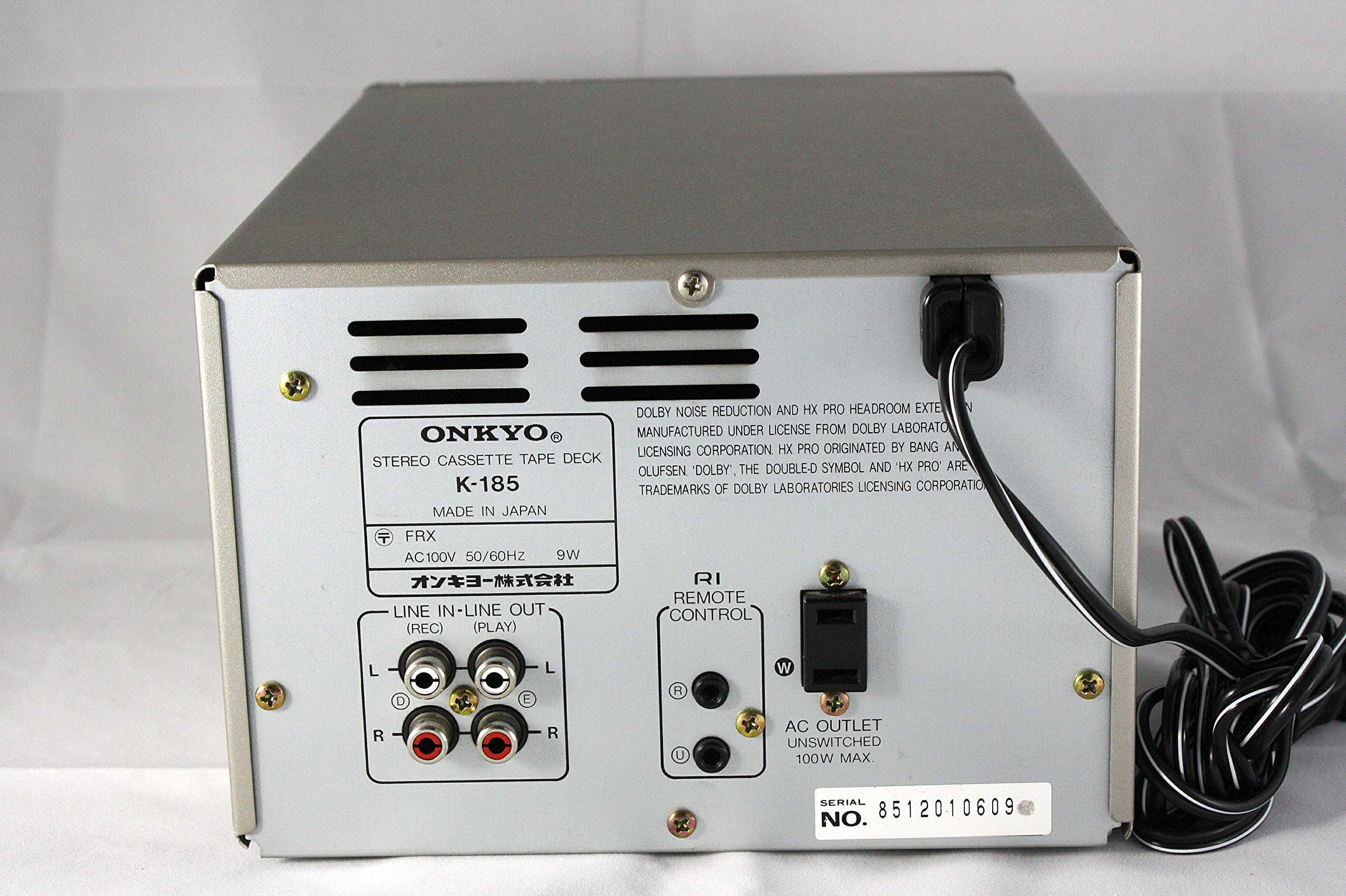 Amazon.co.jp: ONKYO K-185-S Cassette Deck : Electronics