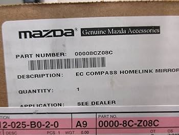 New OEM Mazda 2, Mazda 5 & Mada 6 Auto-Dimming Rearview Mirror