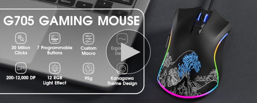 Amazon.com: XVX Wired Gaming Mouse, 12000 DPI RGB Mouse with 12