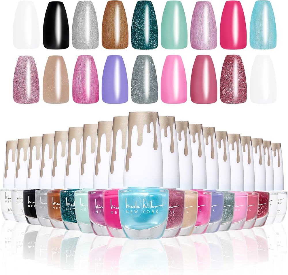 Amazon.com: Nicole Miller Gel Nail Polish Set - 20 Piece